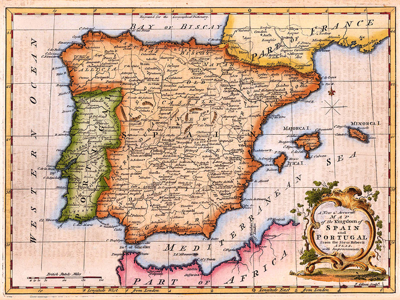 Spanje + Portugal 1756 Rollos